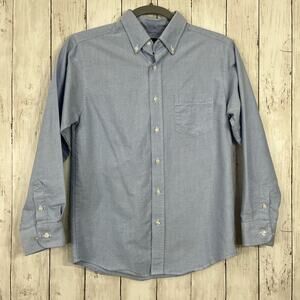 Arrow Boys Blue Long Sleeve Collared Button Up Dress School Uniform Shirt 14